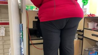 Pt2 upclose ssbbw black granny sexy deep wedgie