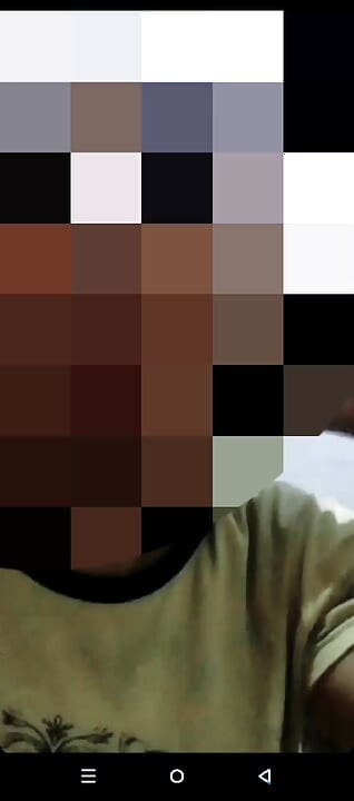 I recorded the cellphone screen during a video call with a hot widow part1