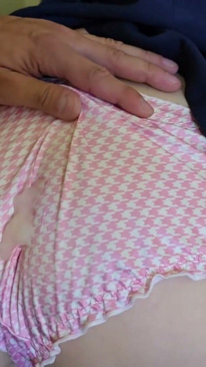 Stepsister let me rub her ass hole and cum on her Japanese panties | Clip 1