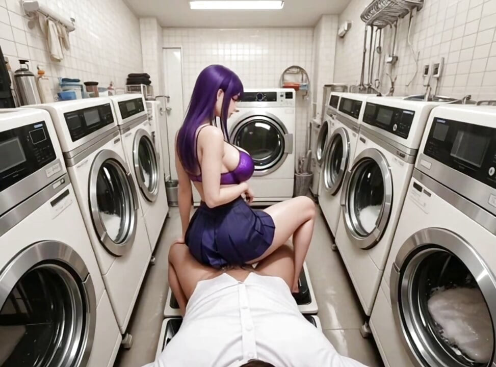 The sex happen between doing laundry and he comes to fix the horny problem