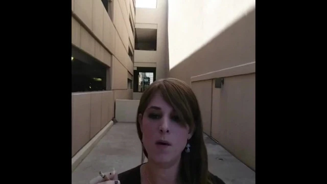 Smoking A Cigarette Outside