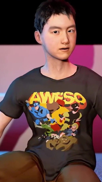 3D sexy macecha podvádí se starým velkým ptákem