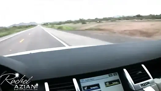 Rachel uses dildo to get off in car