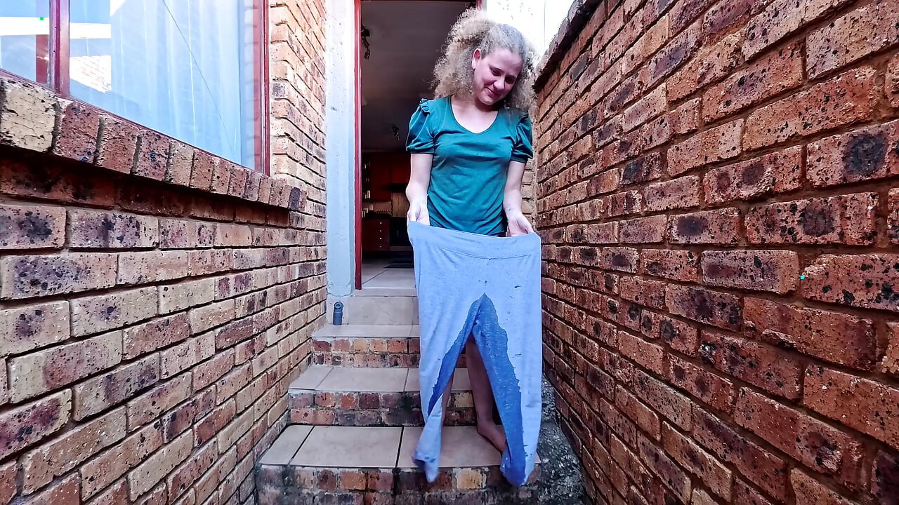 Blond MILF Pissing in Clothes Desperation Compilation