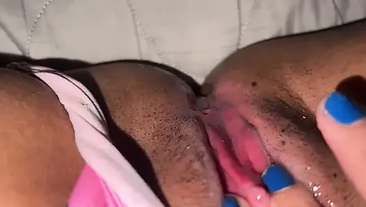 Don't look underneath. The sheets, hidden young girl with fingers, wet in orgasm, innocent and intense.