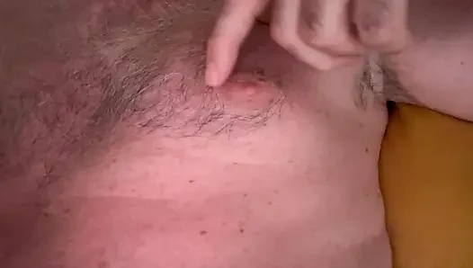 STROKING MY UNCUT COCK