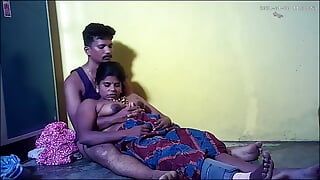 Indian village house hot wife big boobs pressing