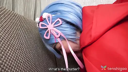 Riho Machida bugün bizi ziyaret ettiğinde anime kostümü içinde