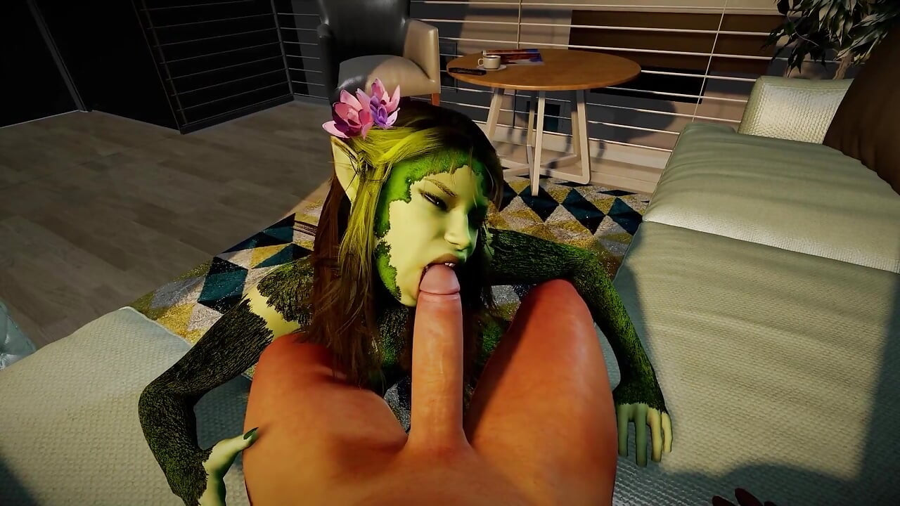 Seksi dryad bakış açısıyla yarak emiyor