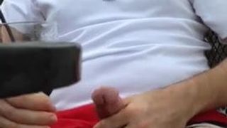 step dad flashes his cock at the golf course