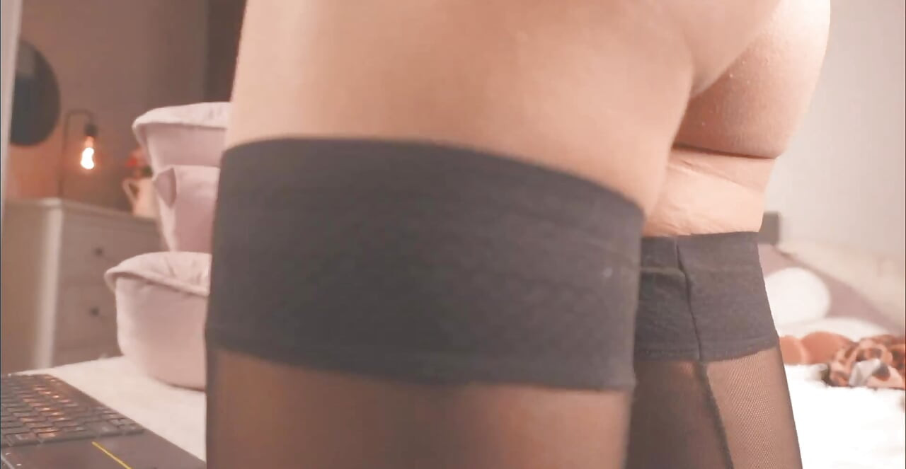 The dildo slipped into her anus
