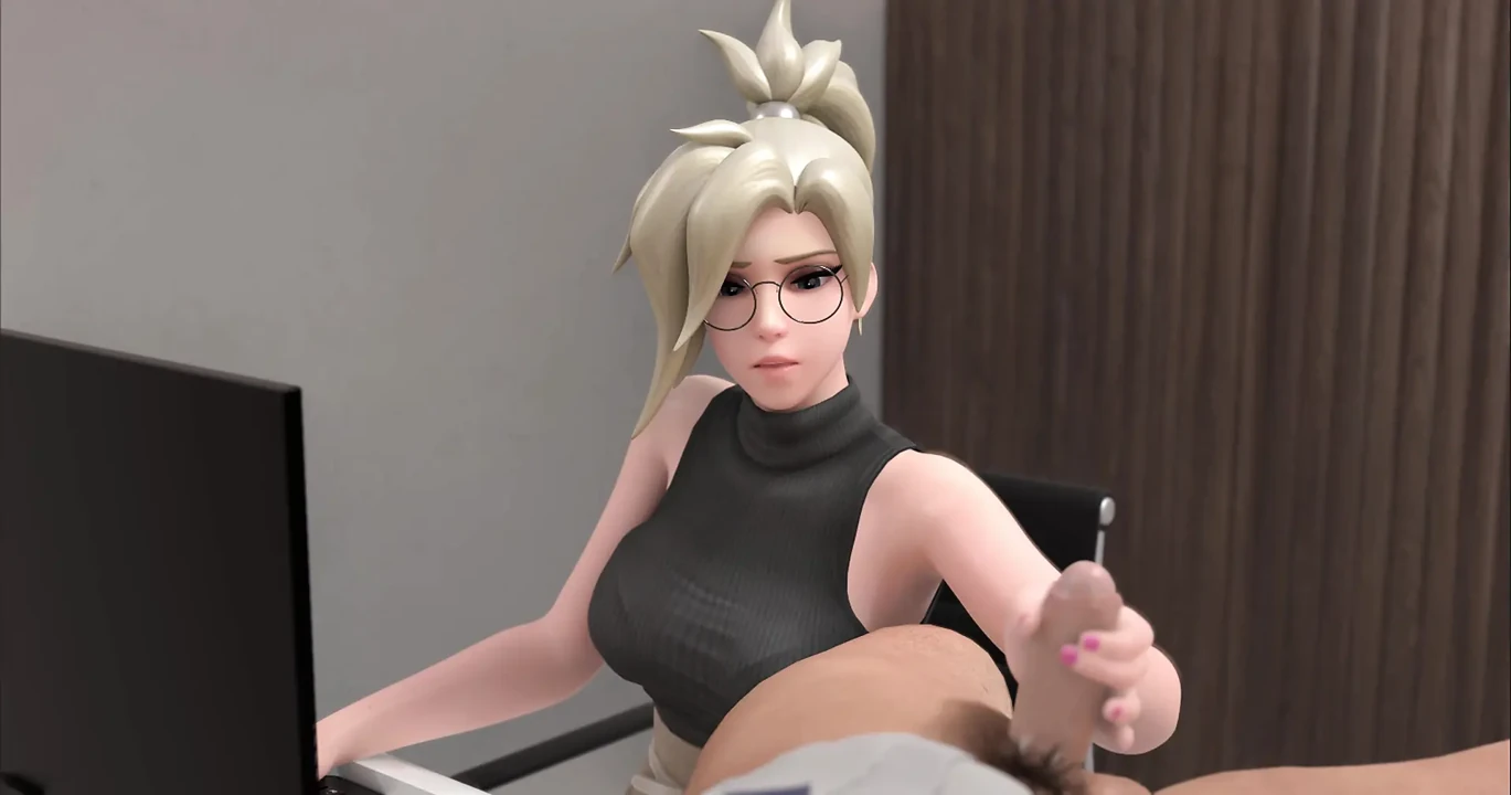 Mercy Secretary - 金发女郎角色在工作时被干（模拟）