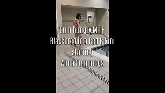 Döle aç orta yaşlı seksi kadın kırmızı bikinili zenci yarağı Anna Cummings'in başrolde olduğu