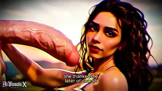 (4K) AI 3D animierter porno – Latina Baddie verehrt großen weißen schwanz (Interracial ASMR) - AI Visuals X