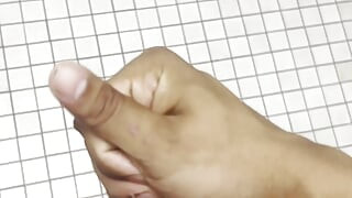 Solo bathroom fun (HUGE CUMSHOT)