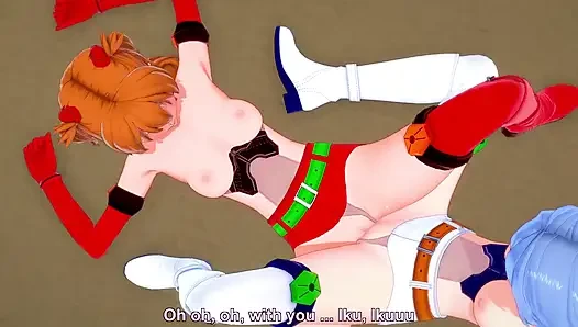 Asuka und Rei lesbische Scissoring oben ohne - Neon Đrika evangelion Hentai Parodie