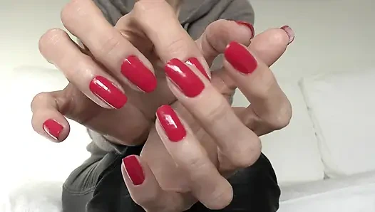 Worship My Red Fingernails and Masturbate! Lady Victoria Valente