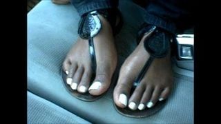 Hood Chick White Toenails