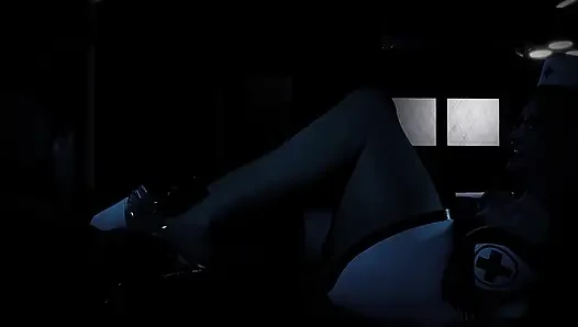 Полуночная сессия медсестры Maple с обувной и ногами в красном нейлоне