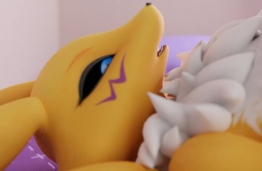 Renamon, jeune fille poilue sexy, se fait baiser en POV