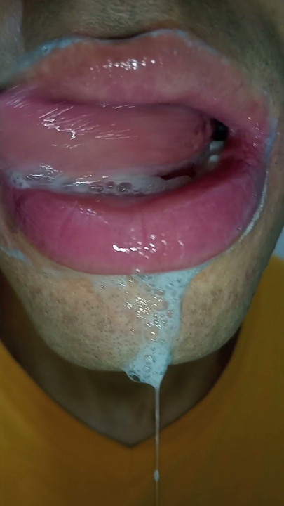 I want your milk in my mouth, tongue, long tongue fetish, sloopy, long tongue blowjob | Clip 2