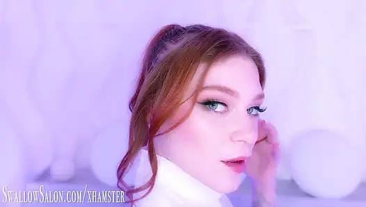 Соблазнительная Катерина DeVille останавливается в салоне глотания