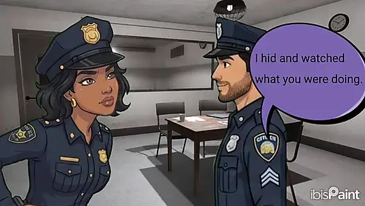 Police with assistant