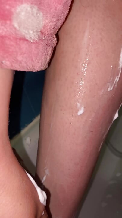 Hairy Legs Shaving Close up