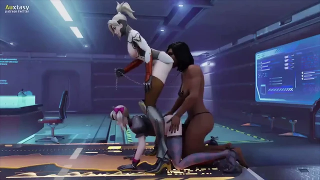 DVa fucked by Mercy's fuck slave Pharah