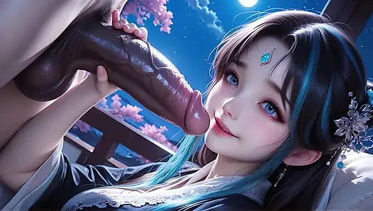 hot traditional Chinese style girl squeezes out your seed