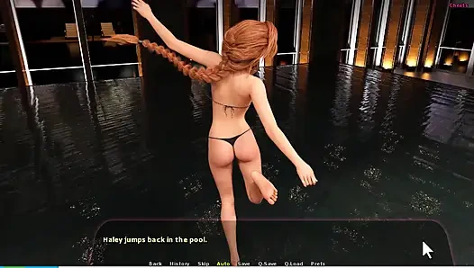 Haley Story #14 - Adriana and Haley had a sexy moment at the swimming pool...Johannes fucked Adriana.