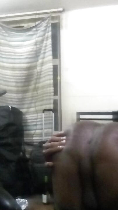 Sexy Black Gay Femboy With Plumped Bootyhole Farting And Spreading Cheeks