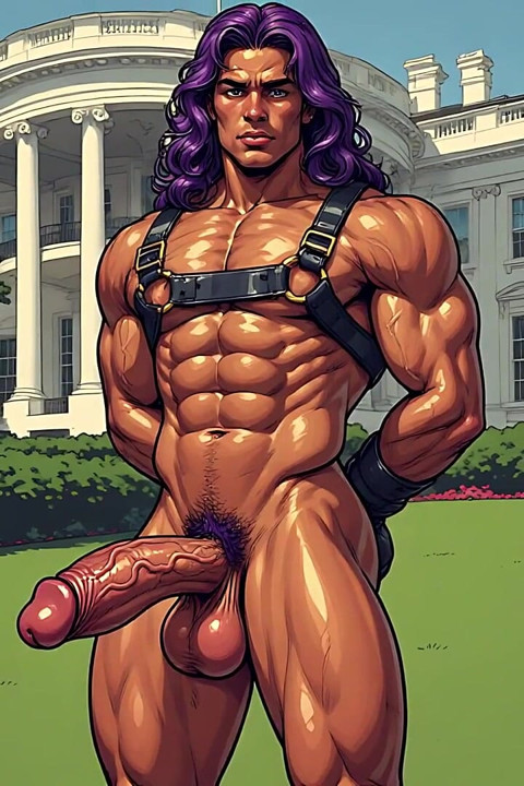 Handsome Muscular Men with Big Cocks Outdoors (ai Art)