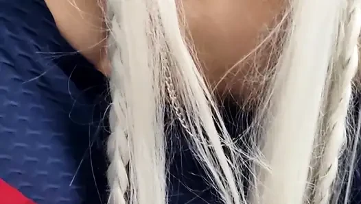 My White Haired Blonde Giving a Perfect Deep Throat