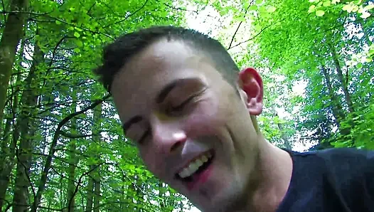 Anal fucking in the forest in fishnet bodystockings