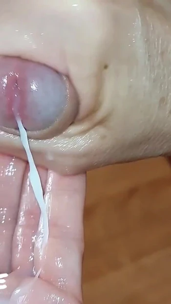 Must-see moment from "Shooting Thick Creamy Ropes of Nut Hanging off his Dick. Slow-Motion Cum Compilation (Milking-time)"