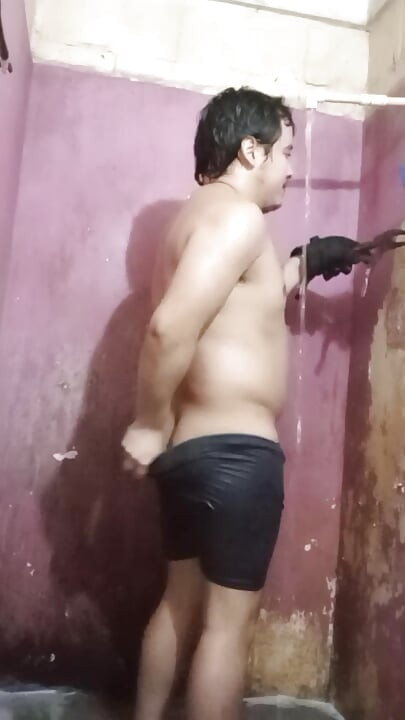 Jesus in boxer pulling his penis 139