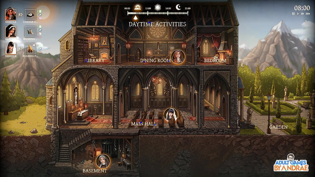 Sisters in Sin Gameplay Part 11 - Rebecca Confronts Lust in the Garden