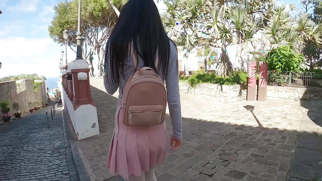 Public nudity outdoor squirting and creampie