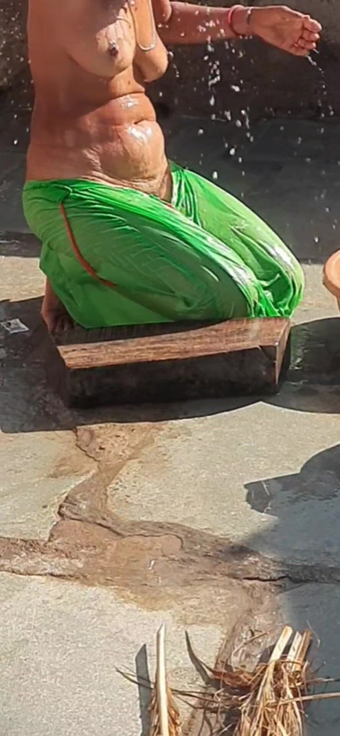 Village Desi Bathroom Stepsister is building desi bathroom | Clip 1