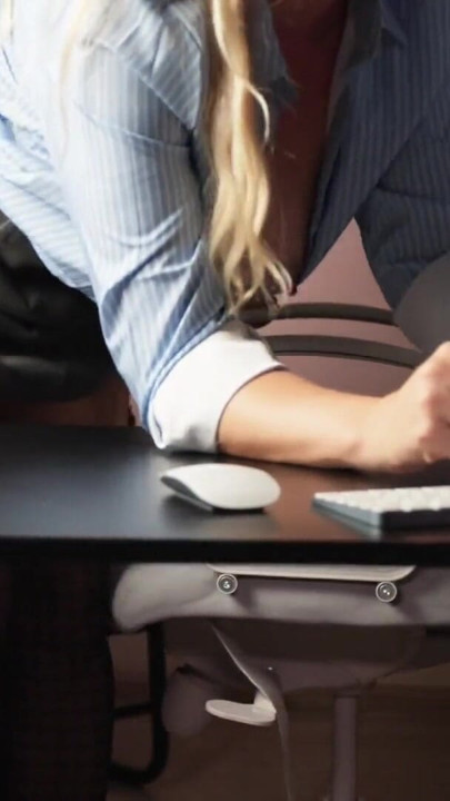 Never stay at the office late into the night. Married boss fucked secretary | Clip 2