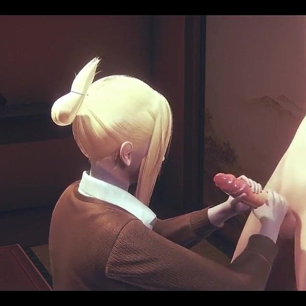 Shingeki No Kyojin Hentai - Annie Leonhart Handjob and Blowjob - Japanese Asian Manga Anime Game Porn