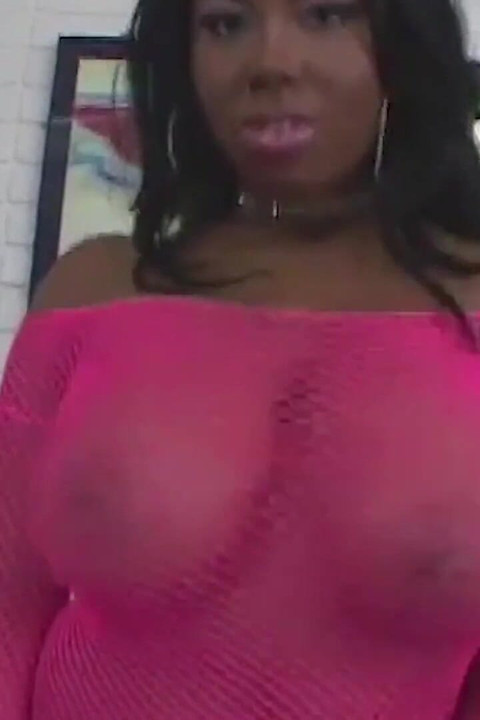 Black Chick Candace Von Has Impressive Natural Juggs That Are Perfect for Landing a Cumshot.