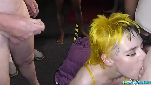 Lusty punk slut Lana Banana takes some excellent facials