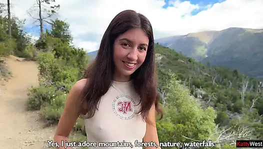 A Fellow Traveler Offers to Suck and Fuck on a Hike to Make It More Fun - Public Risky Sex Cumwalk