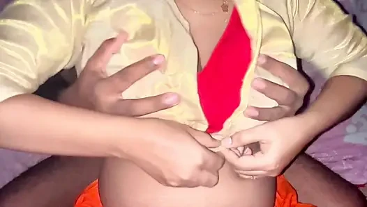 Desi Village Bhabhi big boobs Milking and licking pussy