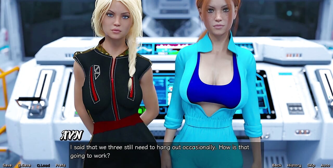 Stranded in Space - Choosing Between the Stepsisters Busty Red Head or the Beuatiful Busty Blonde Virgin