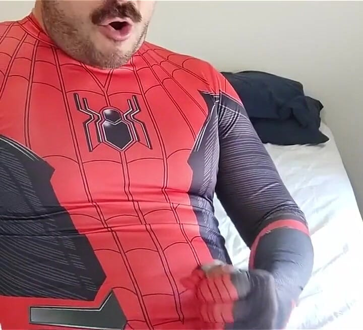 Spiderman long all the cum!