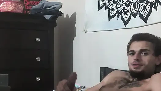 Wife Gives Sloppy Blowjob and Rides Husband Until He Cums