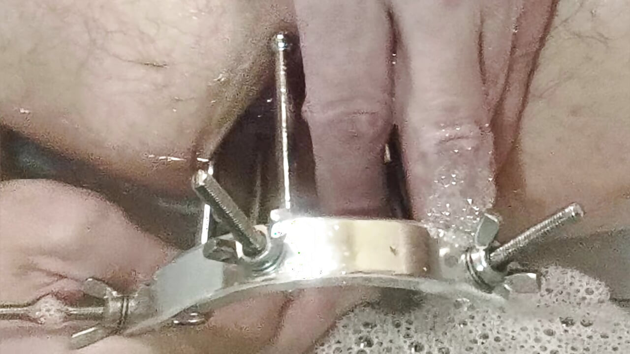 View through an anal mirror: close-up and full immersion of a meter-long